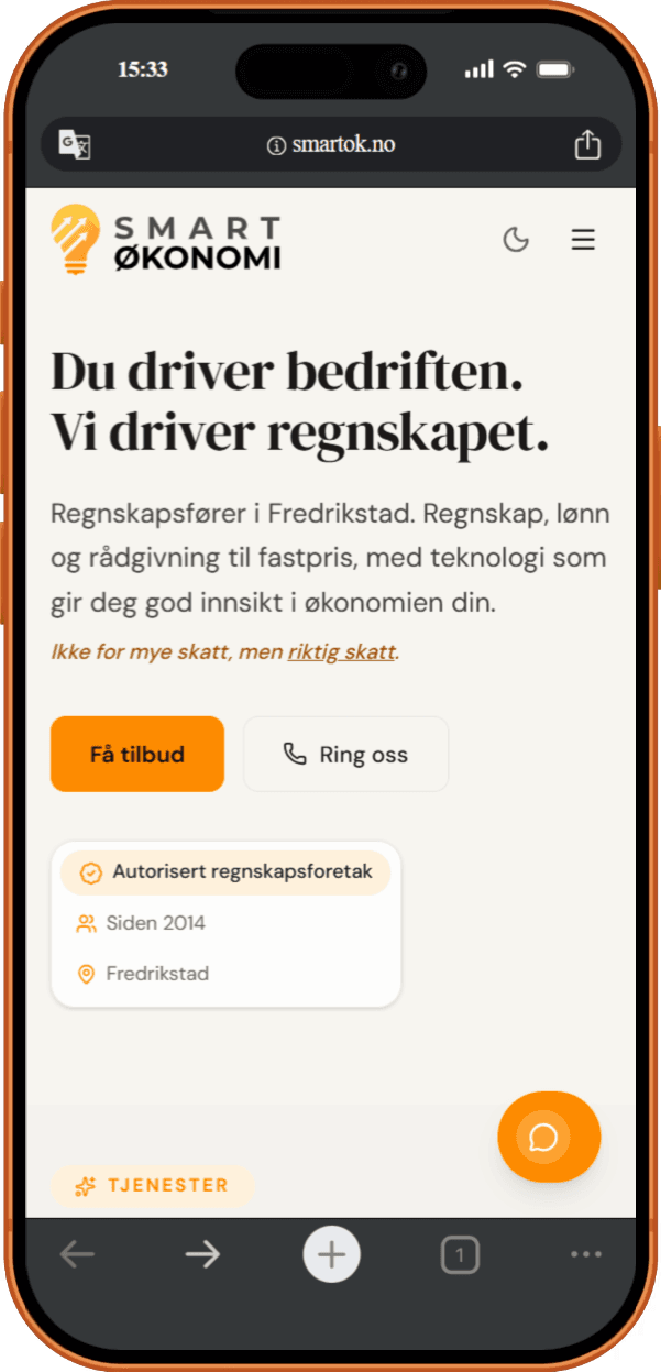 Smart Økonomi mobil-visning