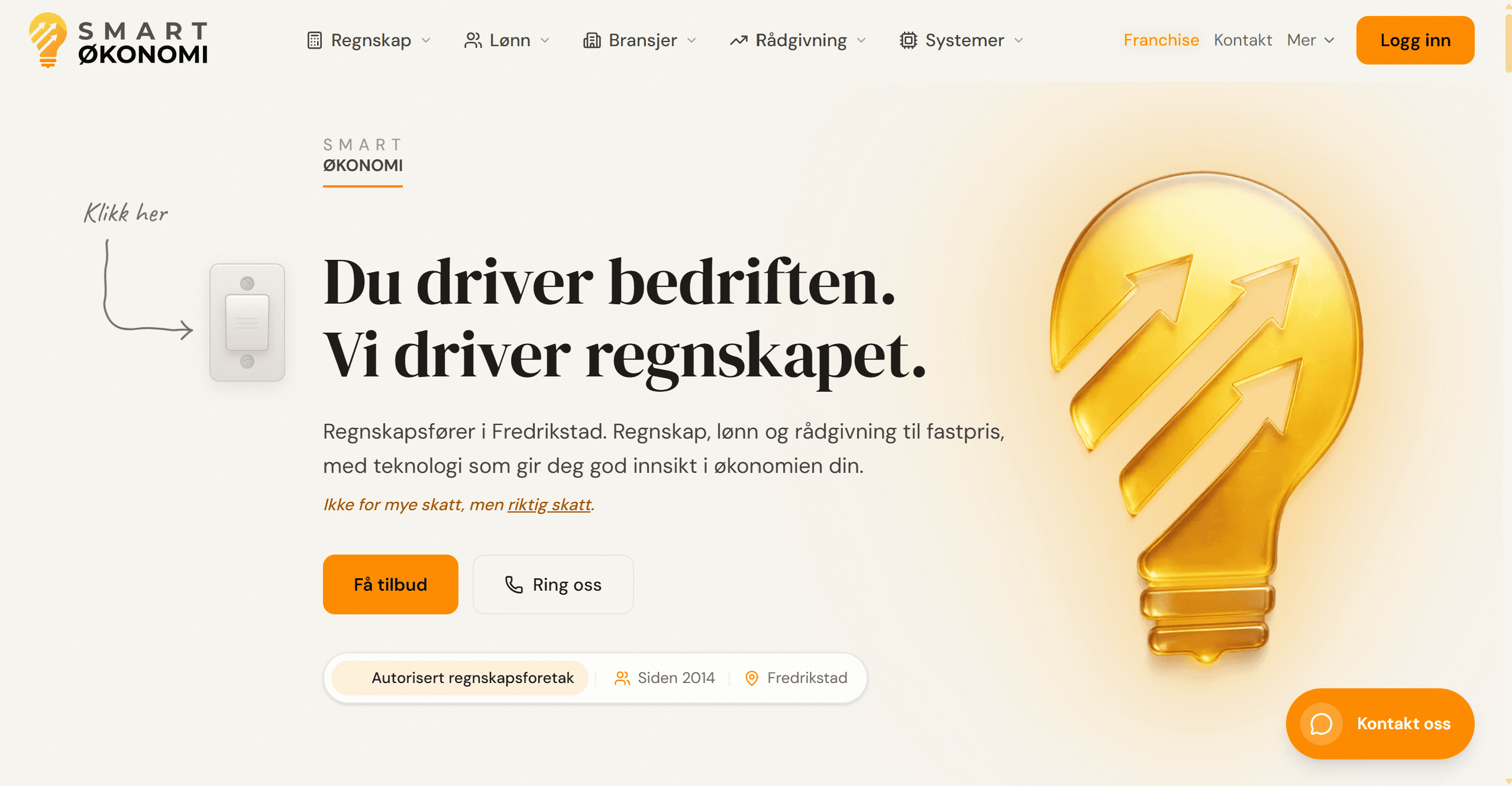 Smart Økonomi website, authorised accounting firm in Fredrikstad